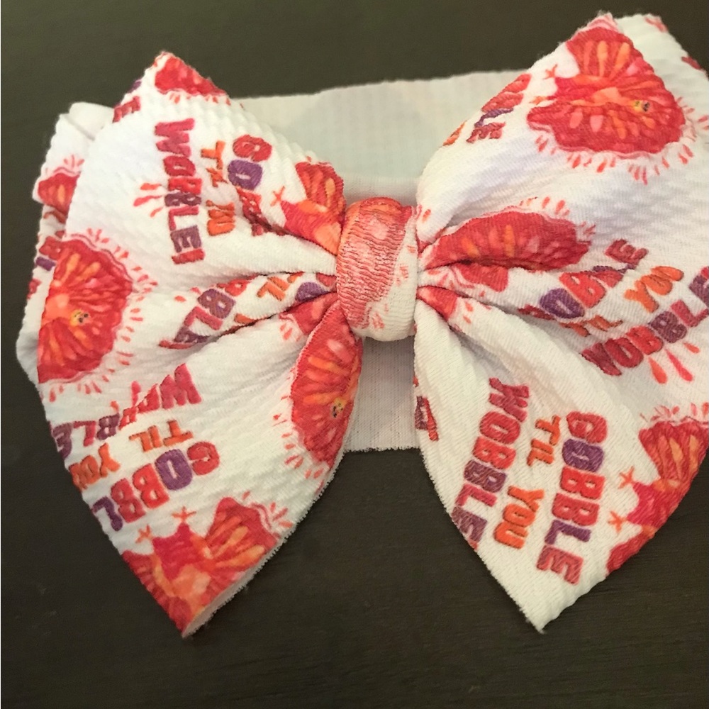 Thanksgiving bow wrap for babies 9 mo